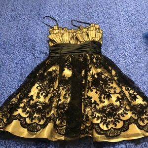 Gold and silver Prom dress